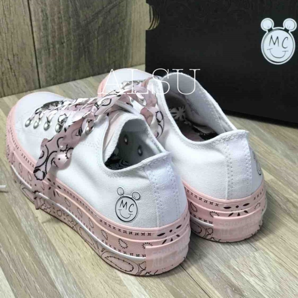 NWT Conv&Miley Ctas Lift OX White Pink Dogwood W - Picture 4 of 7